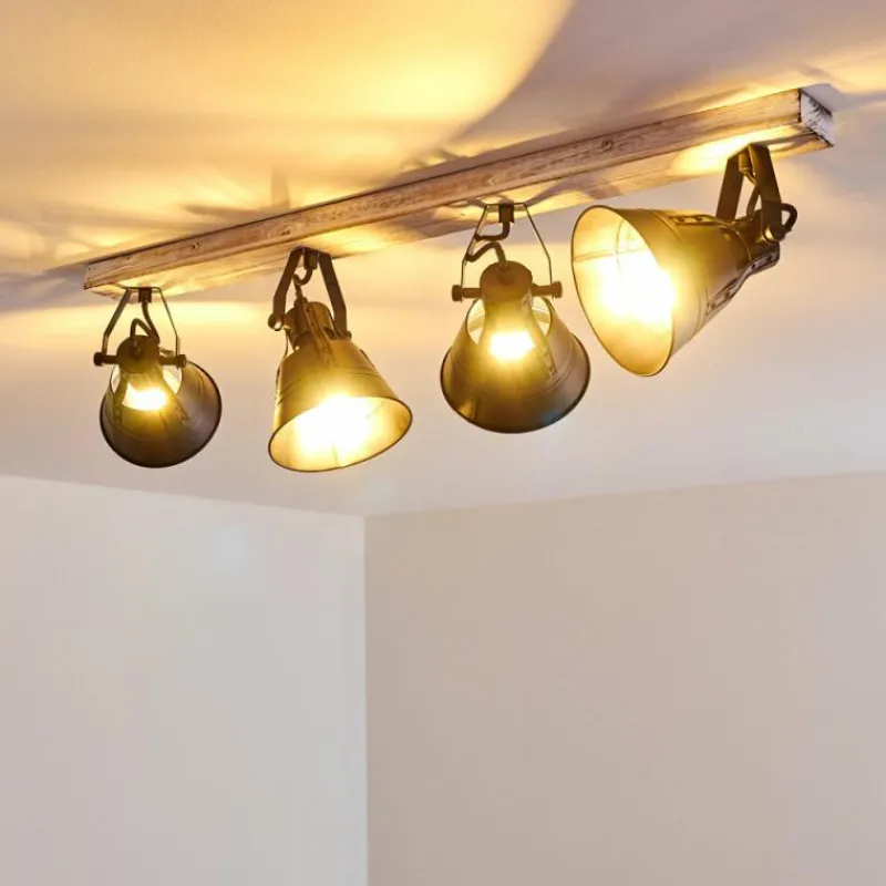 Lampes Dorées-hofstein Plafonnier Berkeley Or, Blanc, 4 lumières