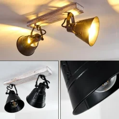 Lampes Dorées-hofstein Plafonnier Berkeley Or, Blanc, 2 lumières