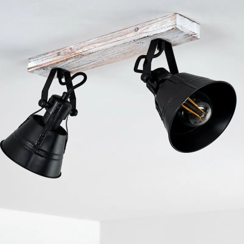 Lampes Dorées-hofstein Plafonnier Berkeley Or, Blanc, 2 lumières