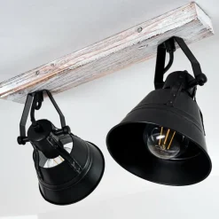 Lampes Dorées-hofstein Plafonnier Berkeley Or, Blanc, 2 lumières