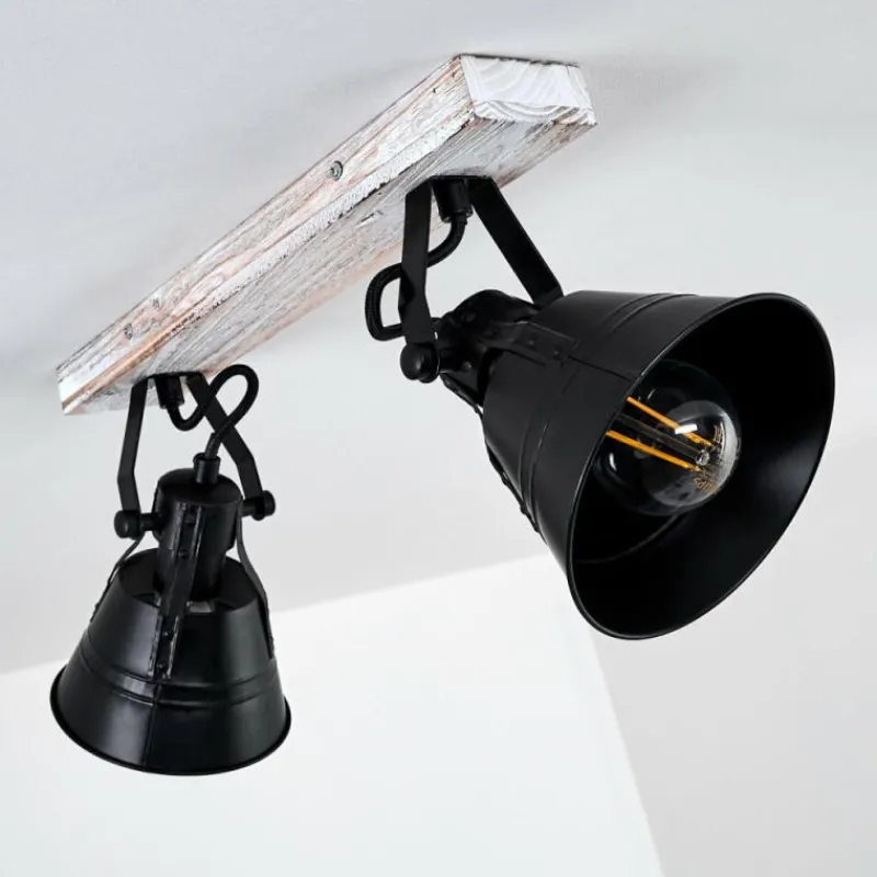 Lampes Dorées-hofstein Plafonnier Berkeley Or, Blanc, 2 lumières