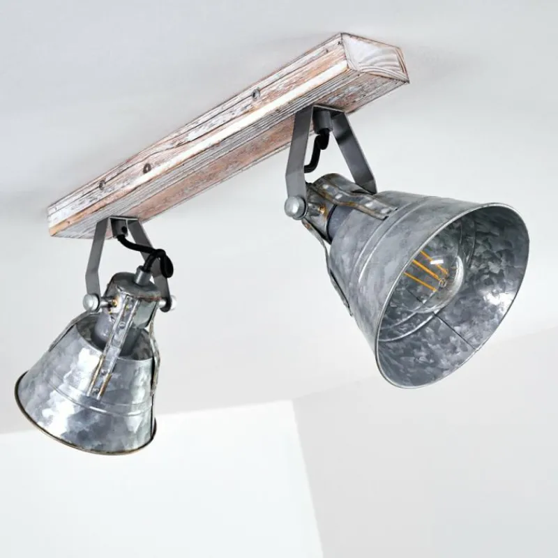 Lampes Dorées-hofstein Plafonnier Berkeley Or, Blanc, 2 lumières