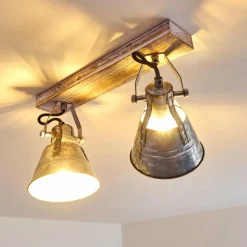 Lampes Dorées-hofstein Plafonnier Berkeley Or, Blanc, 2 lumières