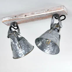 Lampes Dorées-hofstein Plafonnier Berkeley Or, Blanc, 2 lumières