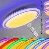 hofstein Plafonnier BERMEO LED Blanc, 2 lumières, Télécommandes, Changeur de couleurs