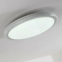 hofstein Plafonnier BERMEO LED Blanc, 2 lumières, Télécommandes, Changeur de couleurs