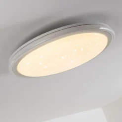 hofstein Plafonnier BERMEO LED Blanc, 2 lumières, Télécommandes, Changeur de couleurs