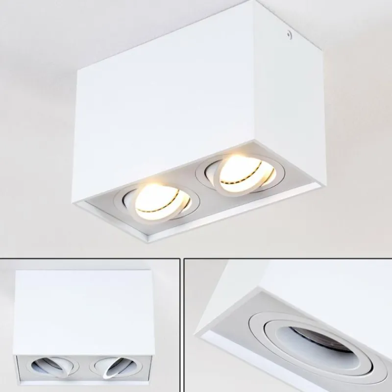 hofstein Plafonnier Betsie Blanc, 2 lumières