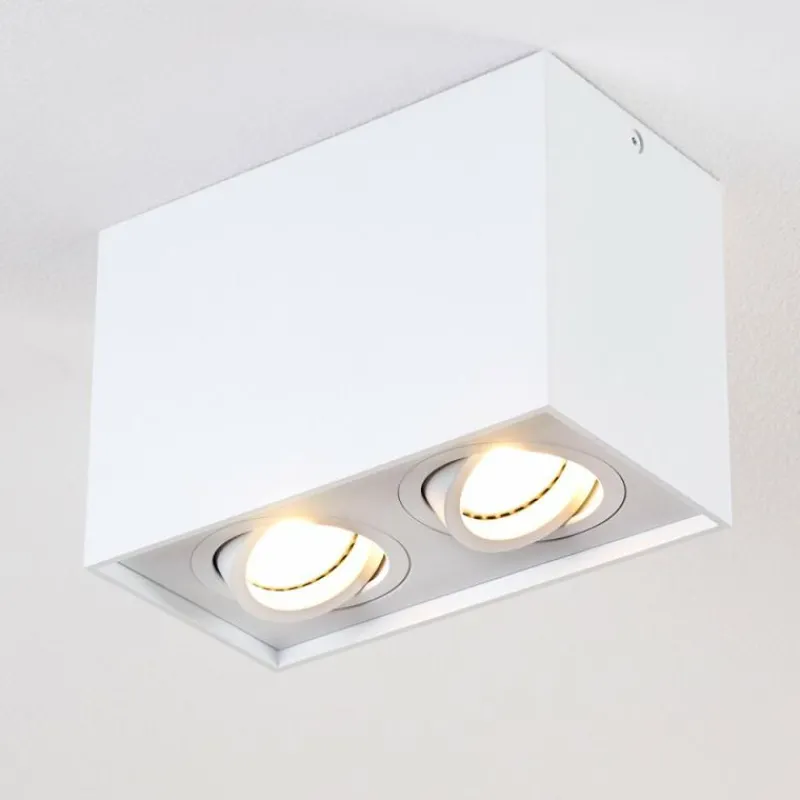 hofstein Plafonnier Betsie Blanc, 2 lumières