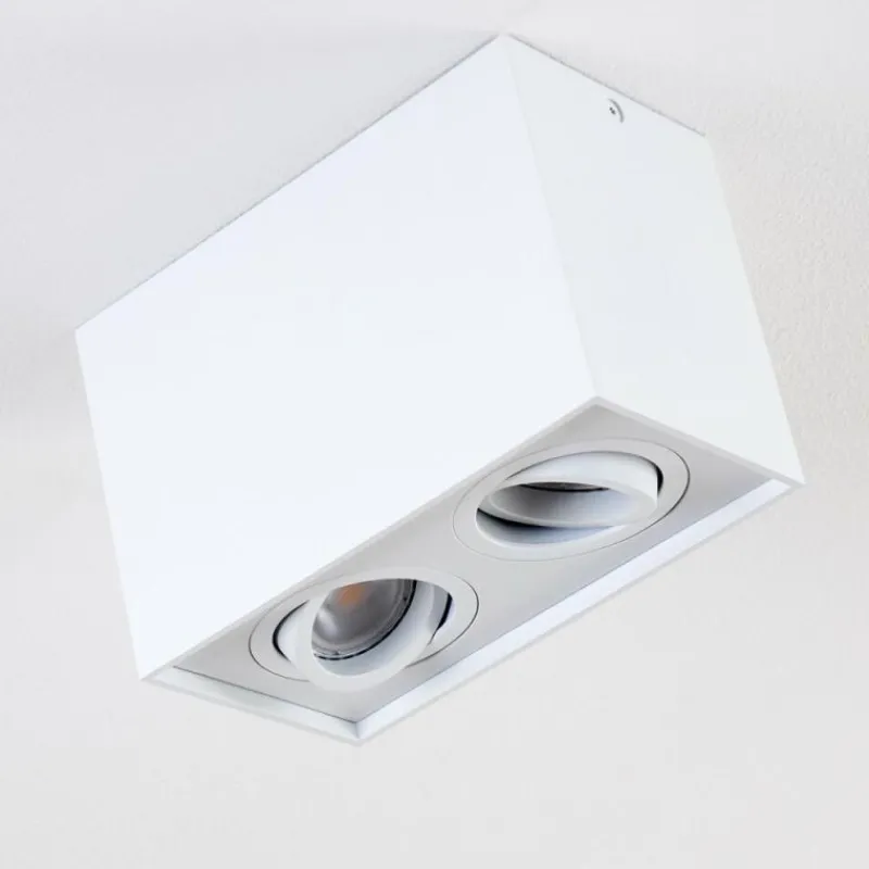 hofstein Plafonnier Betsie Blanc, 2 lumières