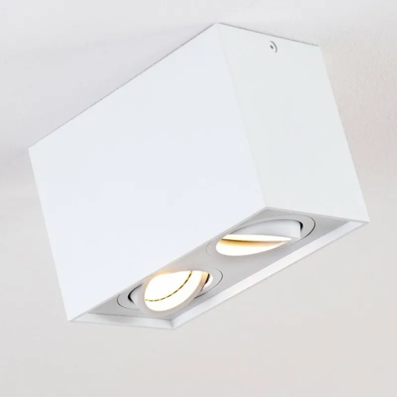 hofstein Plafonnier Betsie Blanc, 2 lumières