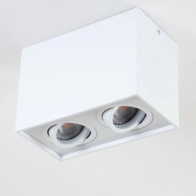 hofstein Plafonnier Betsie Blanc, 2 lumières