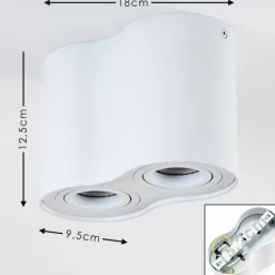 hofstein Plafonnier Betsie Blanc, 2 lumières