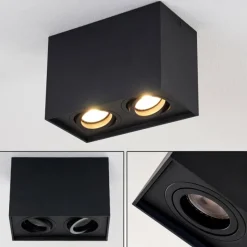 hofstein Plafonnier Betsie Noir, 2 lumières* Plafonniers