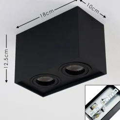 hofstein Plafonnier Betsie Noir, 2 lumières* Plafonniers