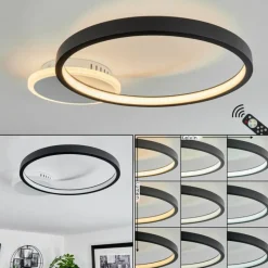 hofstein Plafonnier Bina LED Blanc, 1 lumière, Télécommandes