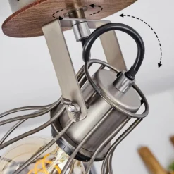 Lampes Vintages & Rétros-hofstein Plafonnier Bitterroot Brun, Bois foncé, 1 lumière