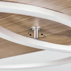 hofstein Plafonnier Blandford LED Écru, Nickel mat, Argenté, 2 lumières, Télécommandes