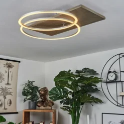 hofstein Plafonnier Blandford LED Écru, Nickel mat, Argenté, 2 lumières, Télécommandes