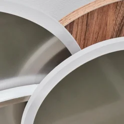 hofstein Plafonnier Blandford LED Écru, Nickel mat, Argenté, 1 lumière, Télécommandes