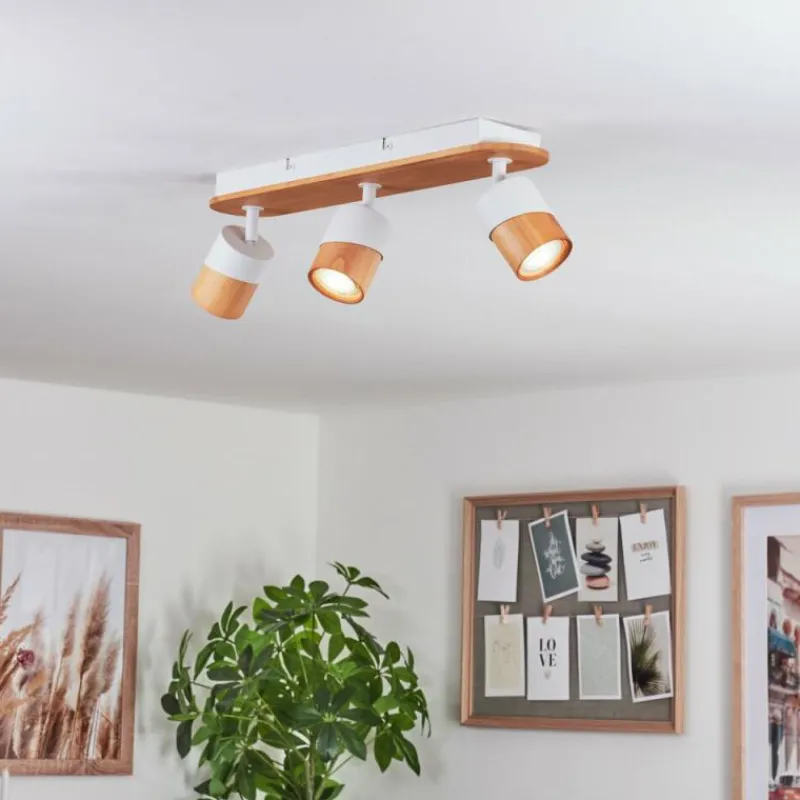 Luminaires Scandinaves-hofstein Plafonnier Blondo Écru, Blanc, 3 lumières