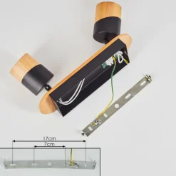 Luminaires Scandinaves-hofstein Plafonnier Blondo Écru, Noir, 2 lumières