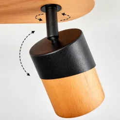 Luminaires Scandinaves-hofstein Plafonnier Blondo Écru, Noir, 2 lumières