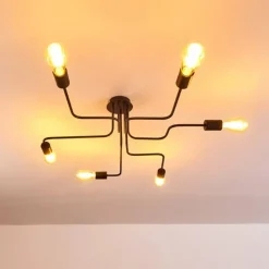 hofstein Plafonnier Bogno Noir, 6 lumières* Plafonniers