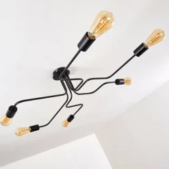 hofstein Plafonnier Bogno Noir, 6 lumières* Plafonniers