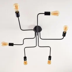 hofstein Plafonnier Bogno Noir, 6 lumières* Plafonniers