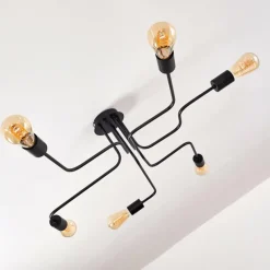 hofstein Plafonnier Bogno Noir, 6 lumières* Plafonniers