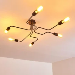 hofstein Plafonnier Bogno Noir, 6 lumières* Plafonniers