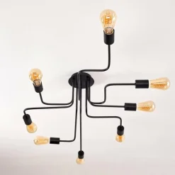 hofstein Plafonnier Bogno Noir, 8 lumières