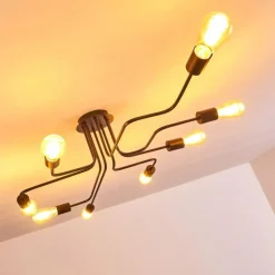 hofstein Plafonnier Bogno Noir, 8 lumières