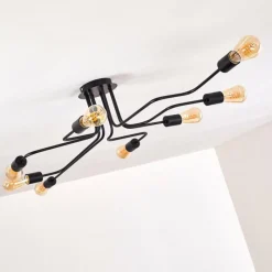 hofstein Plafonnier Bogno Noir, 8 lumières