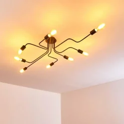 hofstein Plafonnier Bogno Noir, 8 lumières