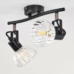 hofstein Plafonnier Bohemia Noir, 2 lumières