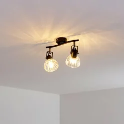 hofstein Plafonnier Bohemia Noir, 2 lumières