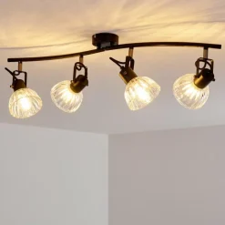 hofstein Plafonnier Bohemia Noir, 4 lumières