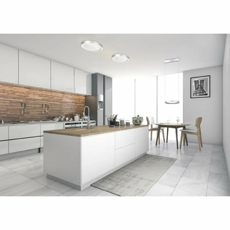 Luminaires Bopp Plafonnier Bopp-Leuchten AURA LED Aluminium, Argenté, Blanc, 1 lumière* Éclairage Led