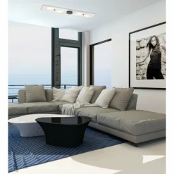 Luminaires Bopp Plafonnier Bopp-Leuchten PLANETS ONE LED Anthracite, Blanc, 4 lumières