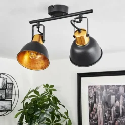 Luminaires Scandinaves-hofstein Plafonnier Borik Noir, 2 lumières