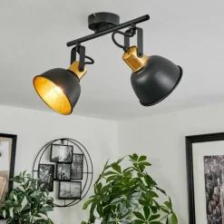 Luminaires Scandinaves-hofstein Plafonnier Borik Noir, 2 lumières