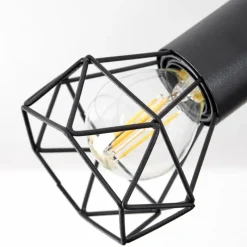 Lampes Vintages & Rétros-hofstein Plafonnier Borio Brun, Noir, 3 lumières