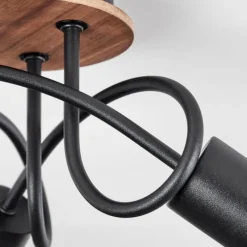 Lampes Vintages & Rétros-hofstein Plafonnier Borio Brun, Noir, 3 lumières