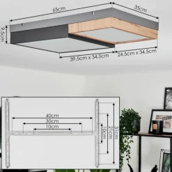 hofstein Plafonnier Bornos LED Anthracite, 1 lumière