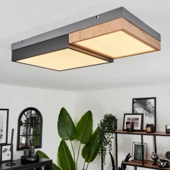 hofstein Plafonnier Bornos LED Anthracite, 1 lumière