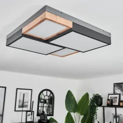 hofstein Plafonnier Bornos LED Anthracite, 1 lumière