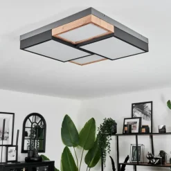 hofstein Plafonnier Bornos LED Anthracite, 1 lumière
