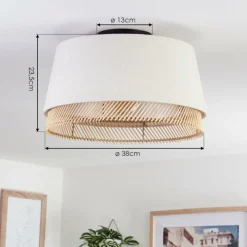 Lampes En Tissu-hofstein Plafonnier Bosatorp Noir, 1 lumière